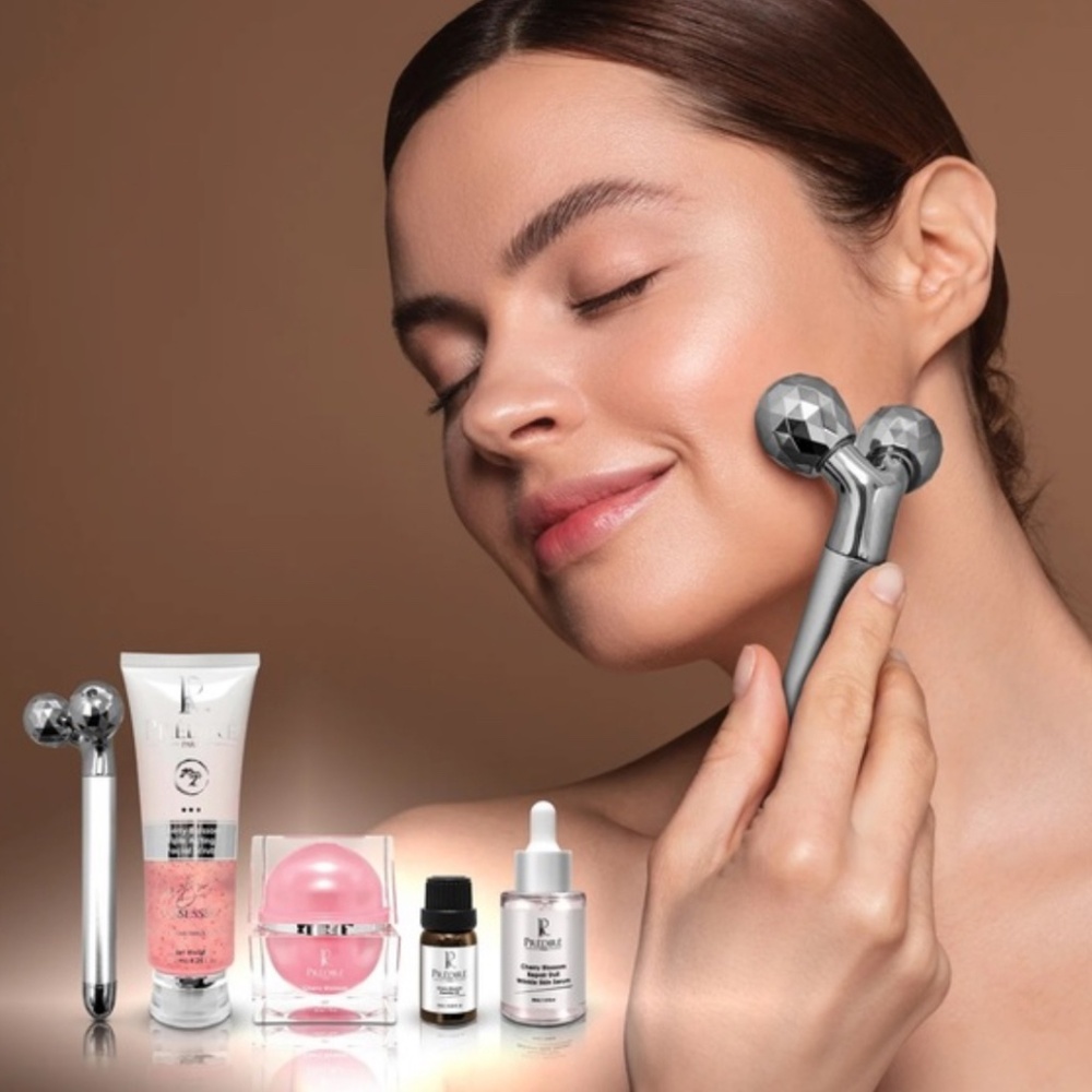 Cherry Blossom Anti-Wrinkle Skin Care Collection with V Shape Vibration Roller D